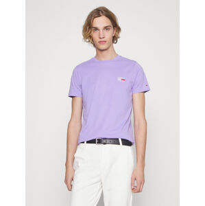Tommy Jeans pánské světle fialové tričko CHEST LOGO - XL (VLK)